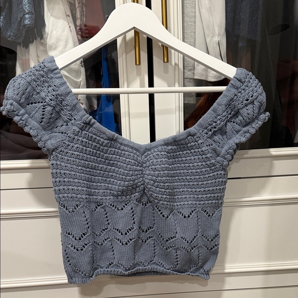 Aeropostale Gray Knit Women's Blouse